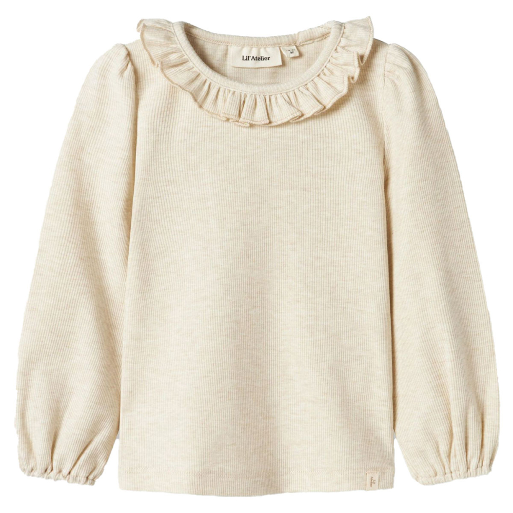 Lil Atelier Longsleeve Creme Ruffle Turtledove
