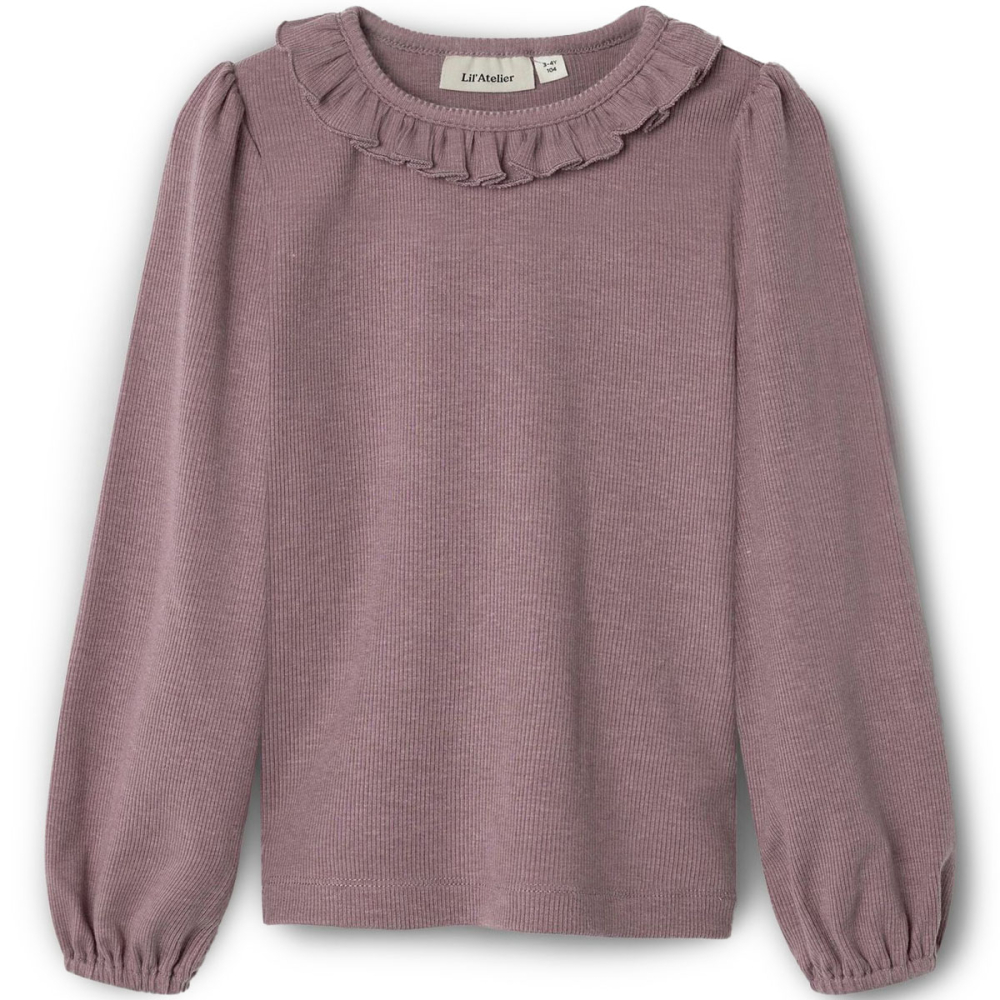 Lil Atelier Longsleeve Roze Ruffle Nostalgie Rose
