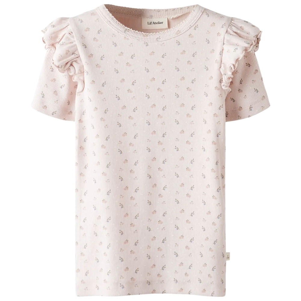 Lil Atelier T-Shirt Roze Bloemen Peach Blush
