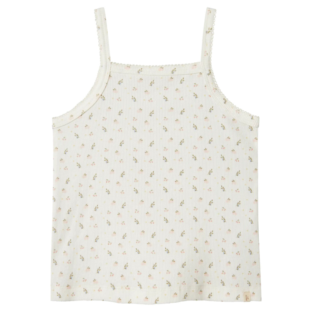 Lil Atelier Top Wit Bloemen Coconut Milk
