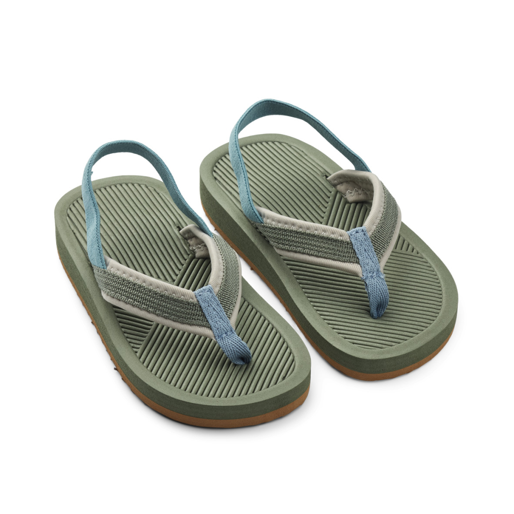 Liewood Slippers jongens Travis flip-flops teenslipper hunter green multi mix