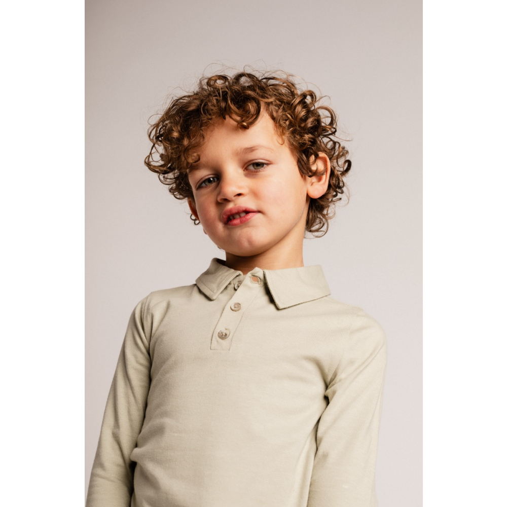 Baje Studio Longsleeve Groen Polo Kraag Broc Green Pistache