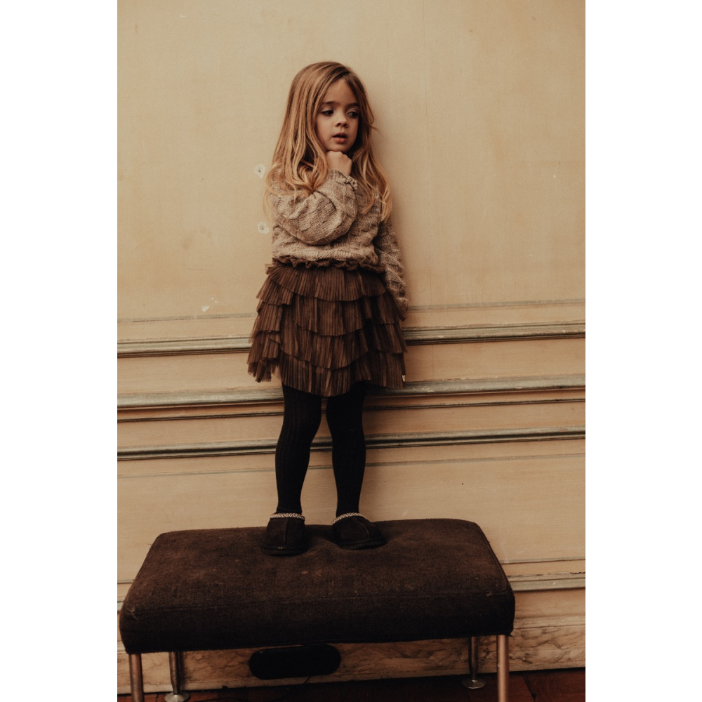 Baje Studio Rok Bruin Ruffle Tule Novai Brown Cacao
