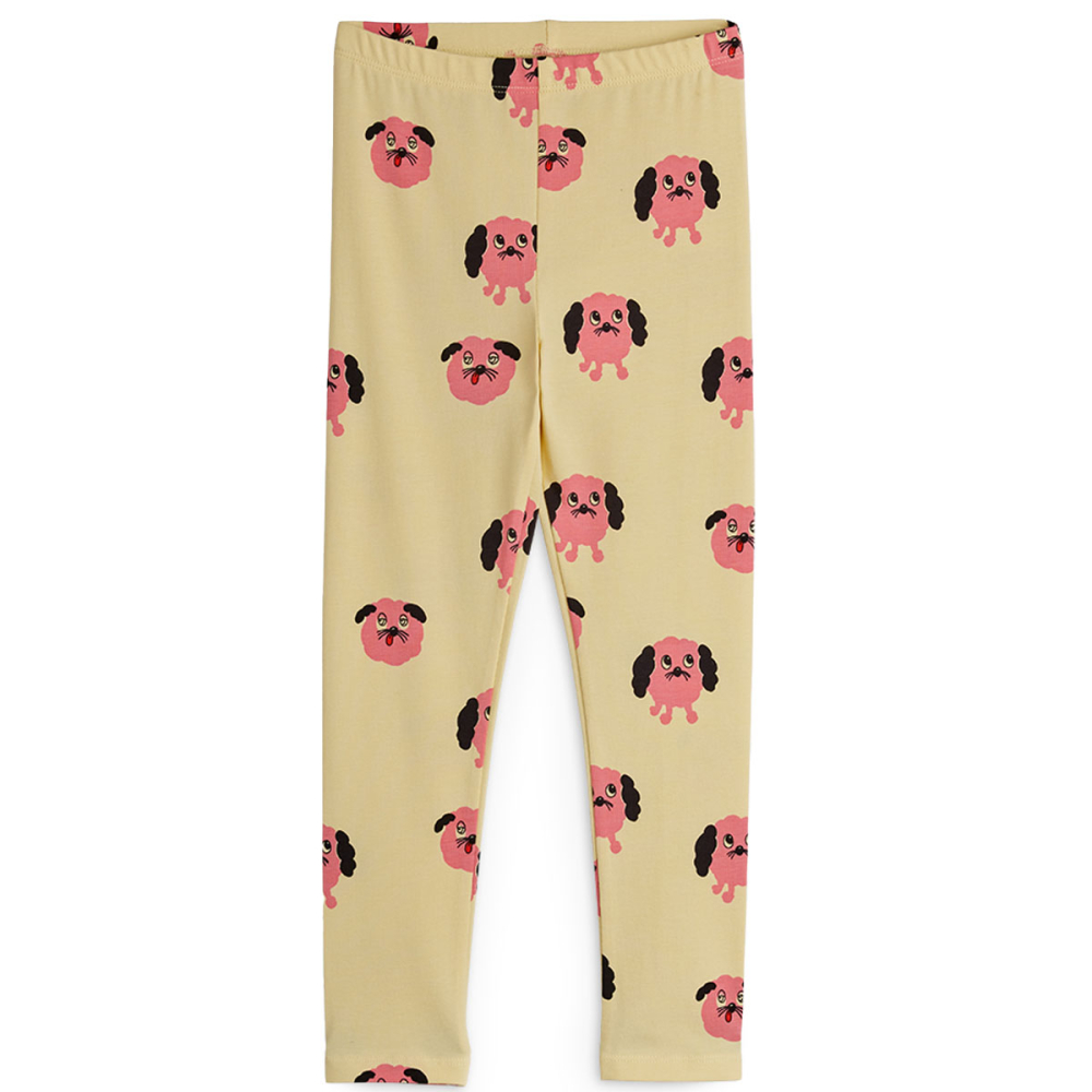 Mini Rodini Legging Geel/Roze Hondjes