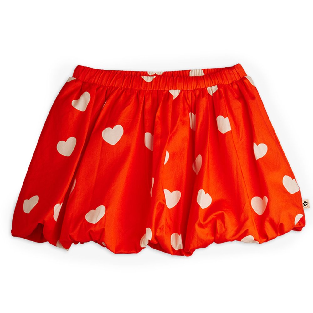 Mini Rodini Rok Rood/Creme Hartjes