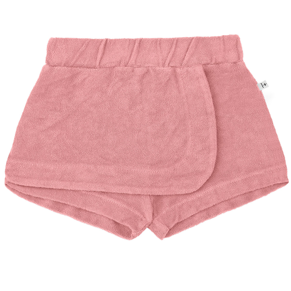 One More In The Family korte broek Esporles roze badstof met elastische tailleband