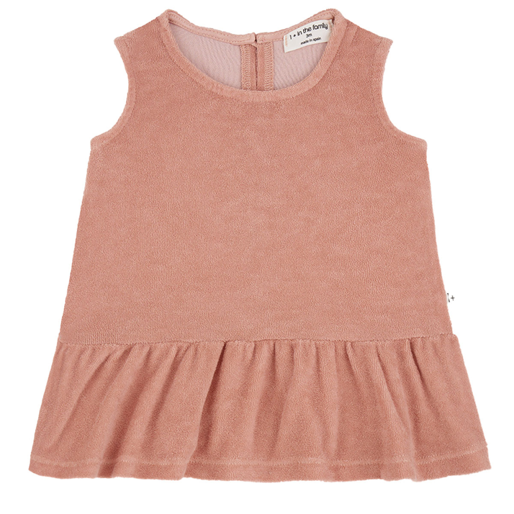One More In The Family Top Venecia Roze Badstof Coral