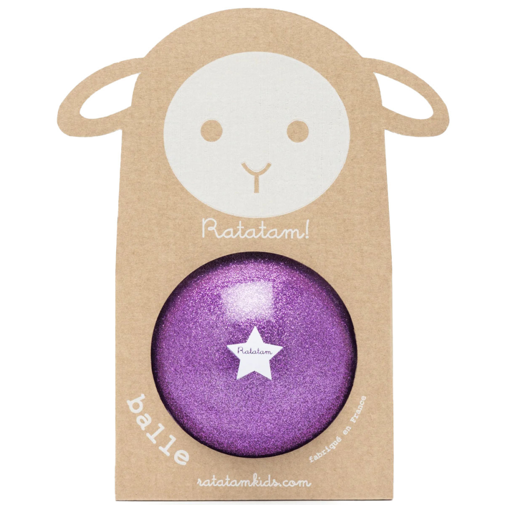 Ratatam Bal Glitter Paars 10 Cm