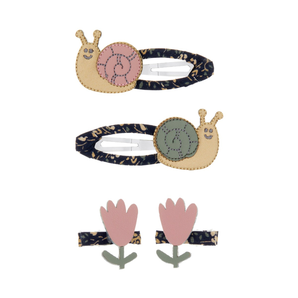 Mimi & Lula Mini Sammy snail clip pack slakje en bloem