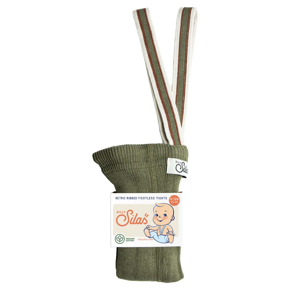 Silly Silas Footless Maillot Olive Striped