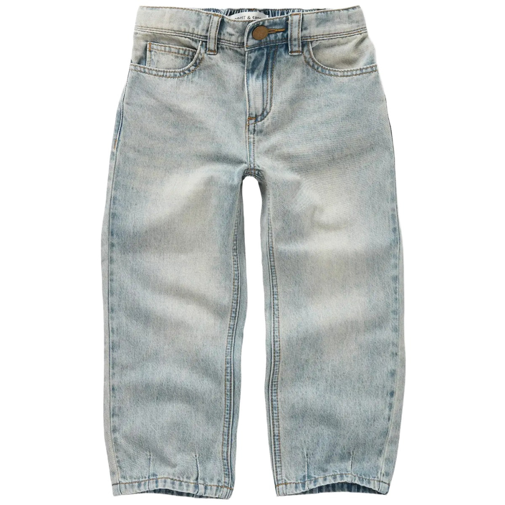 Sproet & Sprout Spijkerbroek Wide Vintage Blauw met lichte vintage denimwassing en wide fit pasvorm.