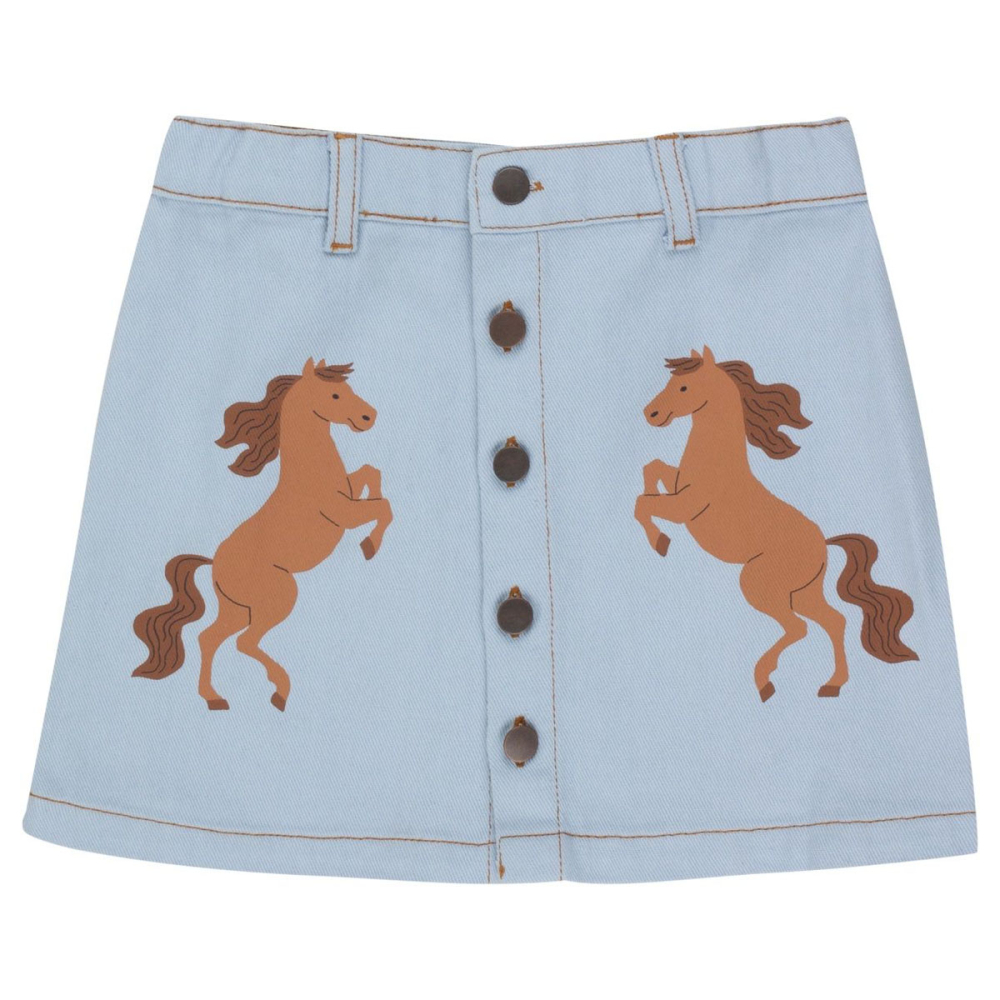 Tiny Cottons Rok Blauw Paardenprint
