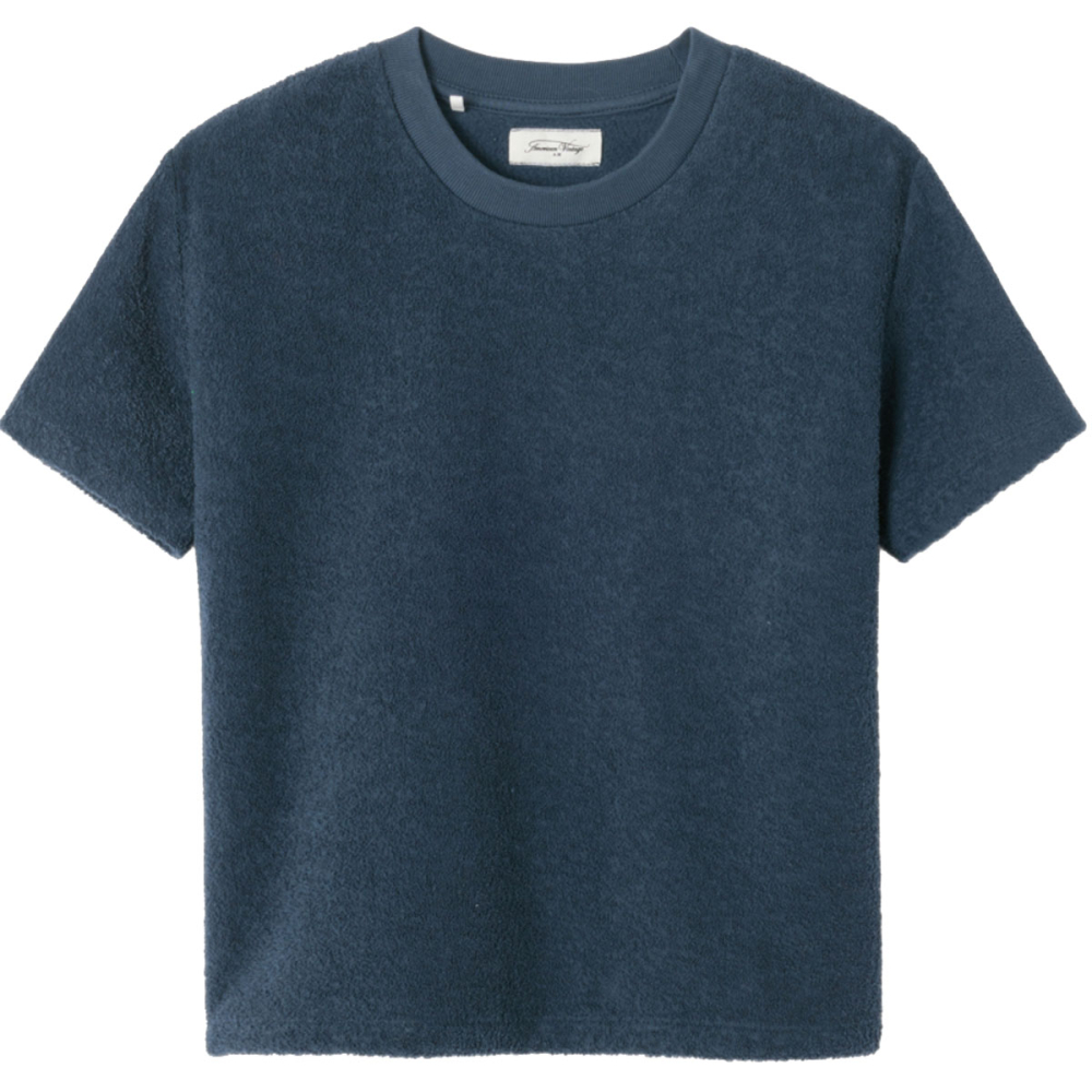 American Vintage T-shirt blauw badstof Obscurité unisex