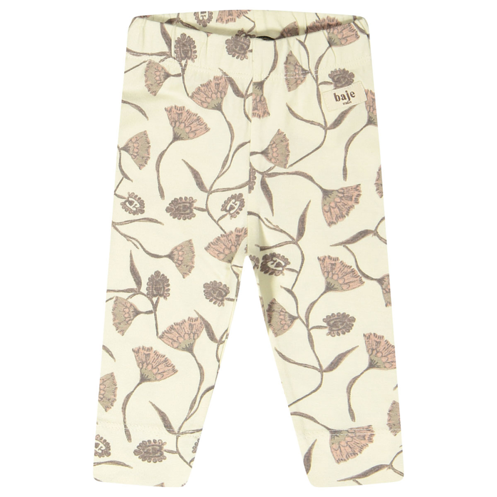 Baje Studio Legging Creme/Roze Bloemen Mei Creme Oat
