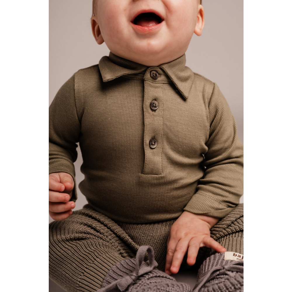 Baje Studio Romper Groen Kraag Davos Green Moss
