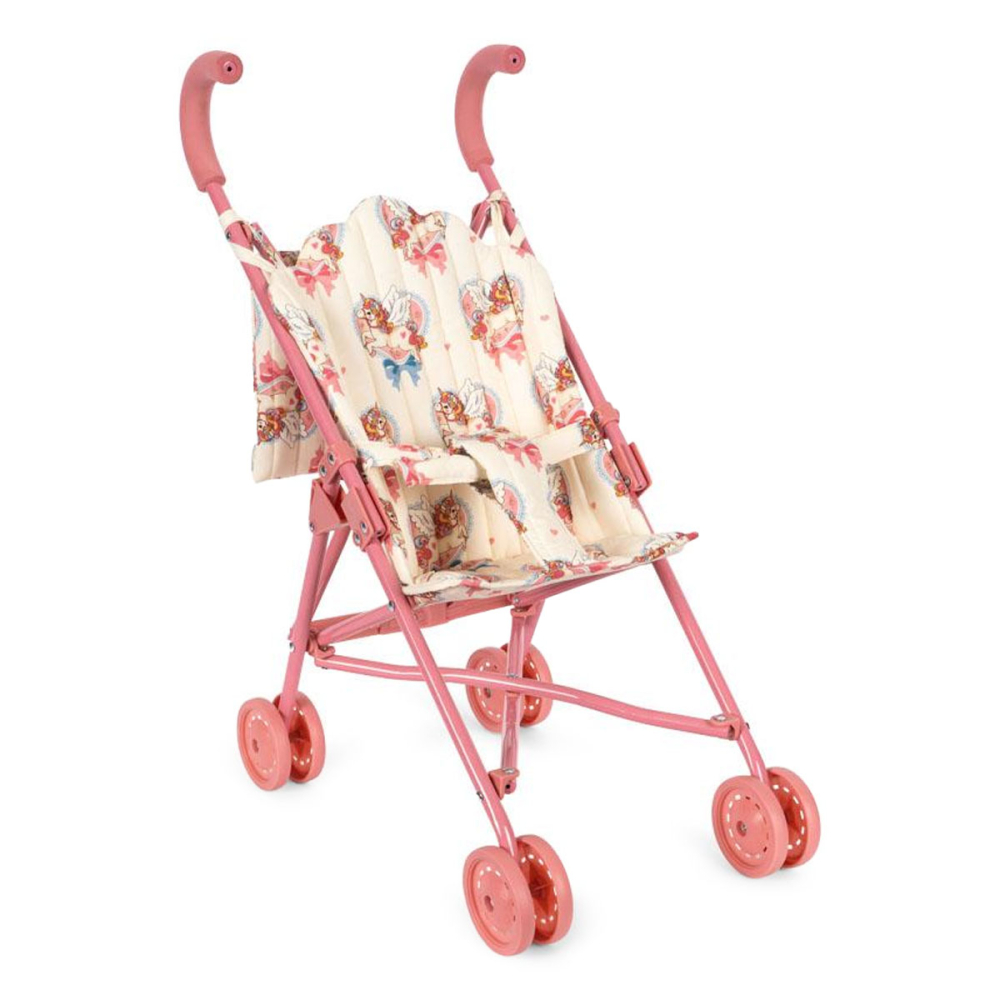 Konges Slojd Poppen Kinderwagen Roze/Creme Unicorn
