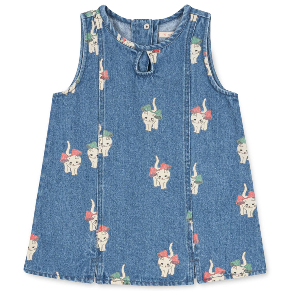Konges Slojd Jurk Blauw/Creme Poezen Denim
