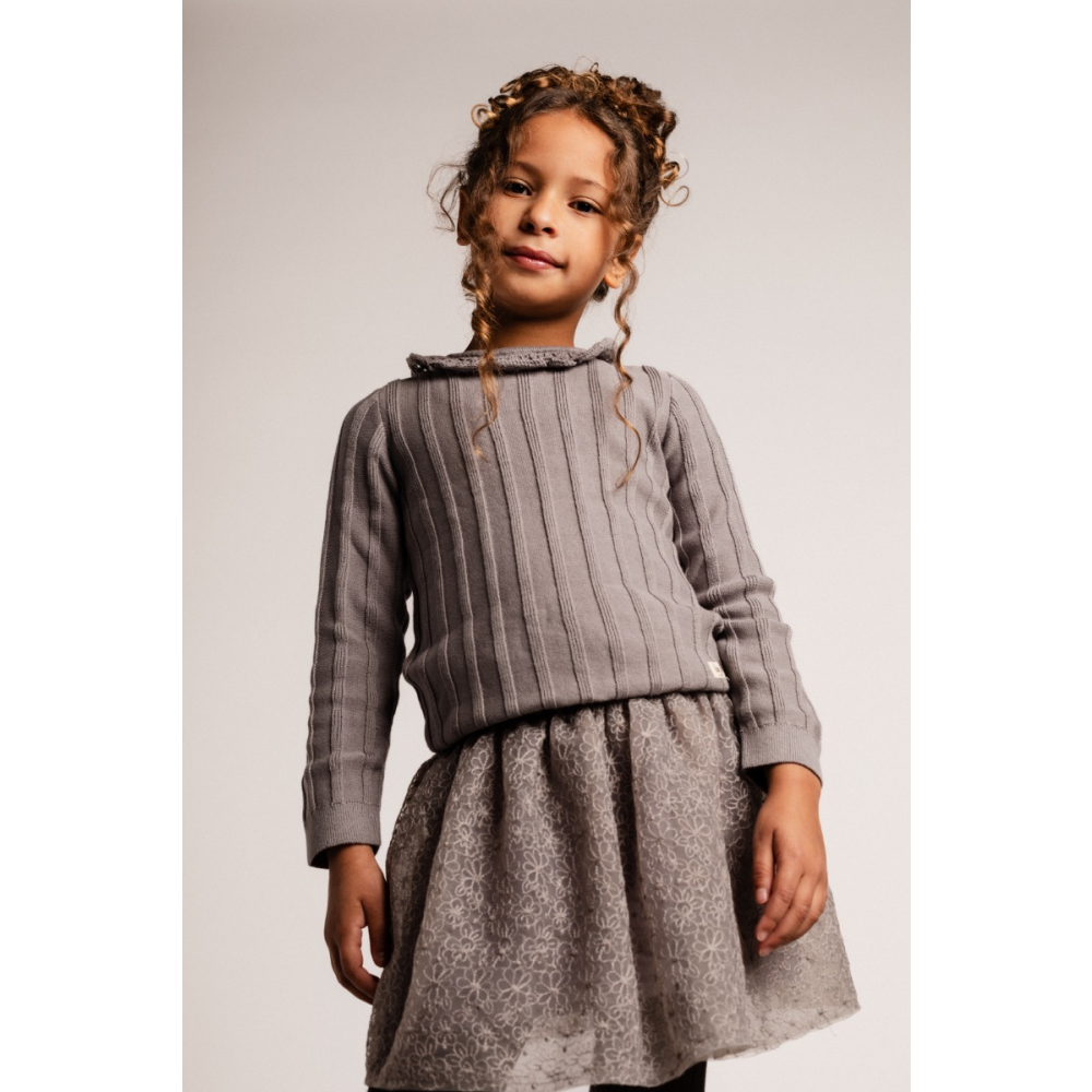 Baje Studio Longsleeve Grijs Kraag Mex Grey Steel
