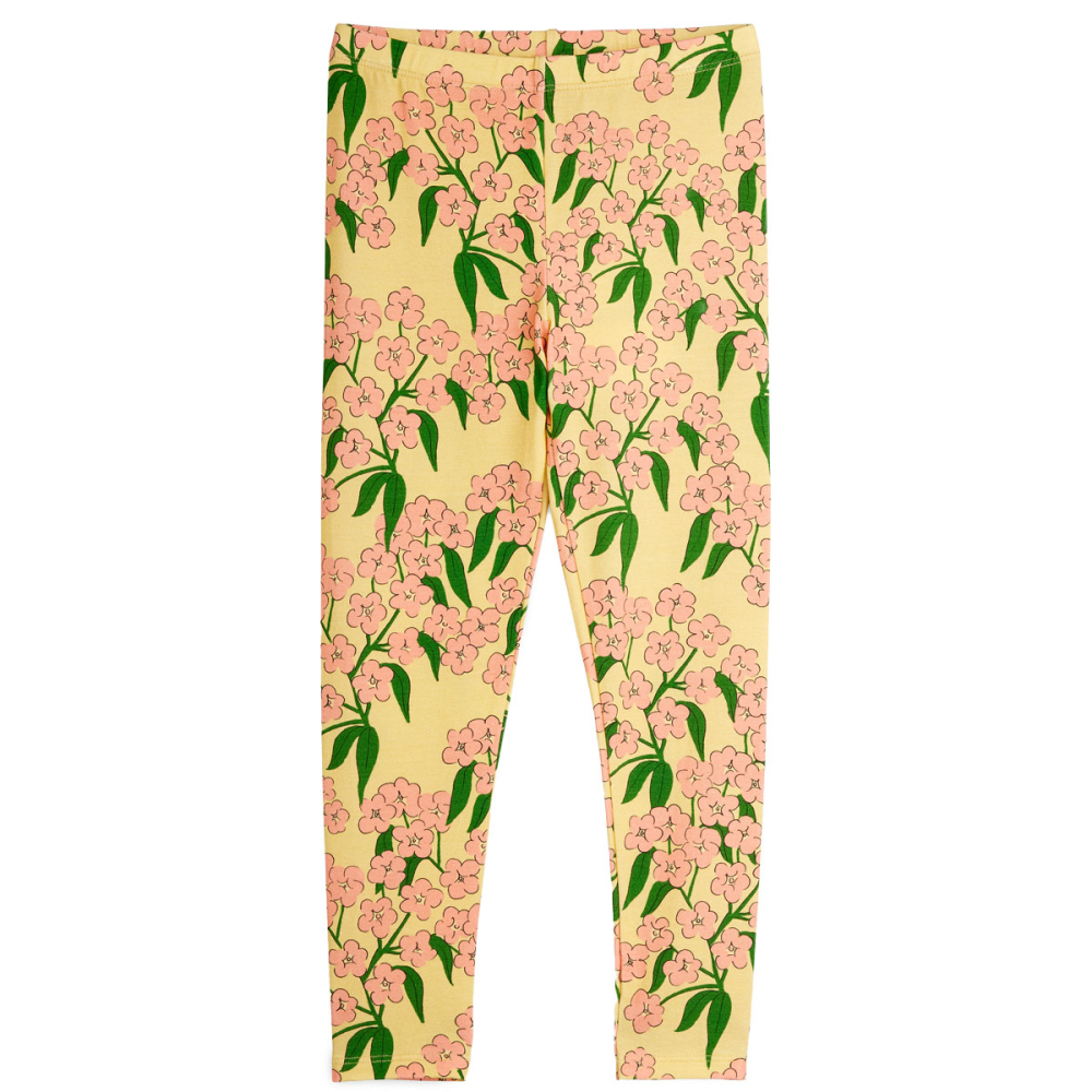 Mini Rodini Legging Geel/Roze/Groen Bloemen