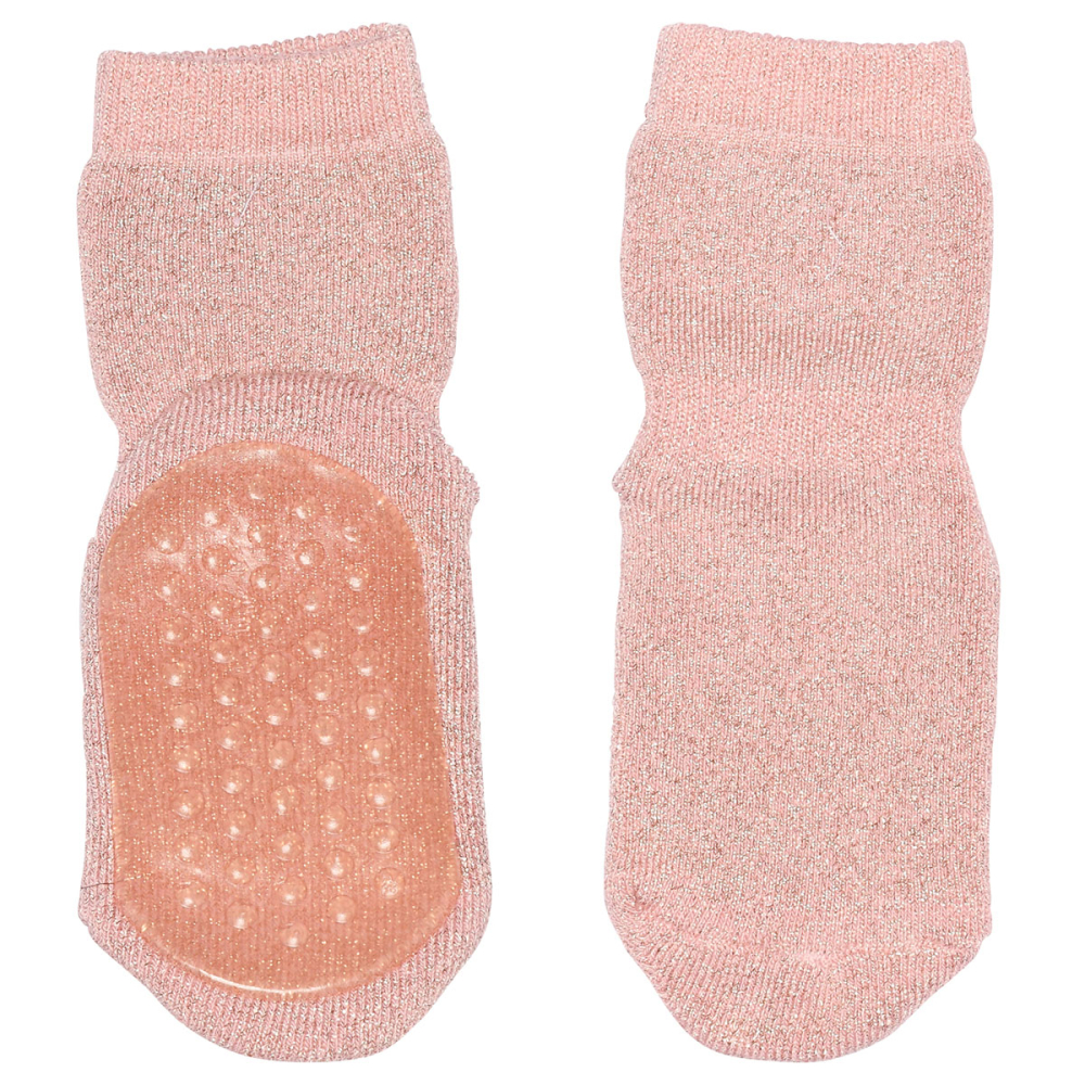 Mp Denmark Anti Slip Sok Roze Glitter 10-79208-4150