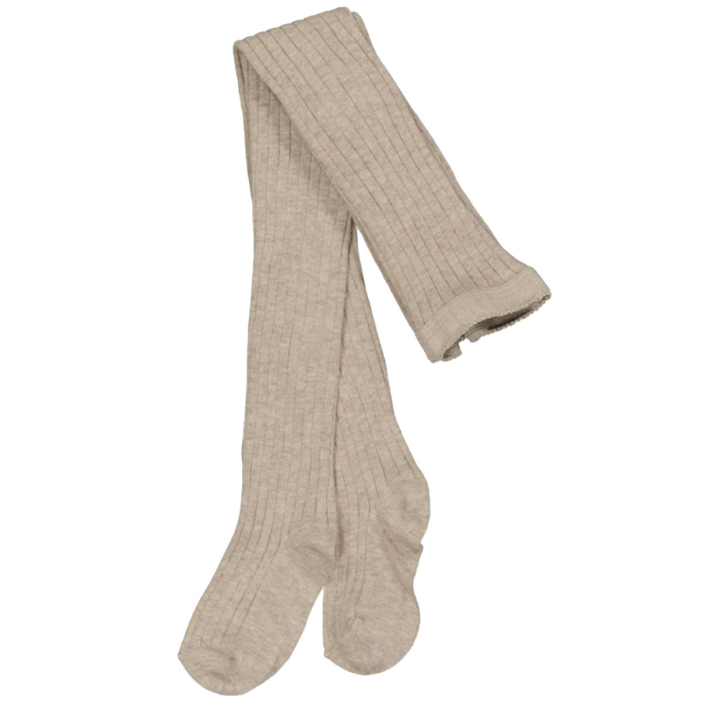MP Denmark Rib Maillot Bruin Light Brown Melange met fijne klassieke ribstructuur.