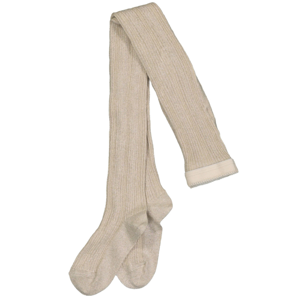 MP Denmark Glitter Maillot Celosia Creme Ecru met ribstructuur en glittergaren.