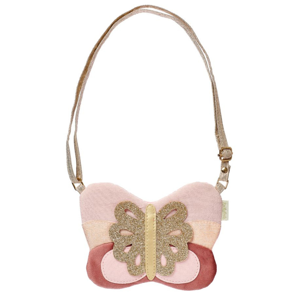 Rockahula Tas Goud/Roze Vlinder