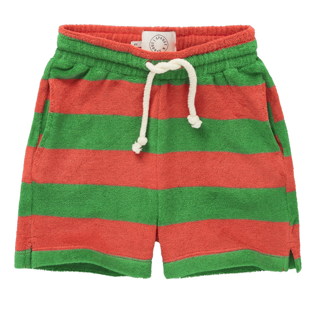 Sproet & Sprout Korte Broek Groen/Oranje Badstof