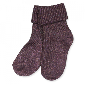 MP Denmark Sokken Ida glitter socks 10-57025-2001 Dark Purple
