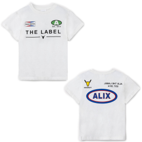 Alix Mini T-shirt Creme/Blauw/Groen The Label Alix