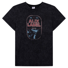 Alix Mini T-shirt grijs/rood the label