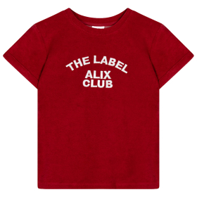 Alix Mini kids knitted terry t-shirt cerise The Label Alix Club bij Pudilo