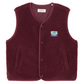 American Vintage Bodywarmer Rood Teddy Bordeaux Chine