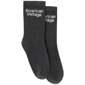 American Vintage sokken Clypsun Anthracite Chine voorzijde