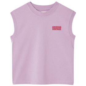 American Vintage tank top paars lilas pastel meisje Enfant Gixy Debardeur Col Lilas Pastel zomercollectie Pudilo
