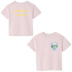 American Vintage T-shirt Roze Gycline Vintage