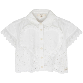 Baje Studio blouse creme hart pointelle louni off white