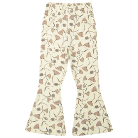 Baje Studio Flared Broek Creme Bloemen Luzia Creme Oat