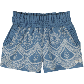 Baje Studio Ize korte broek blauw broderie