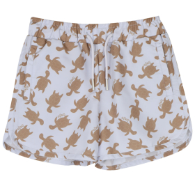baje studio zwembroek blauw bruin schildpad print jongen voorzijde