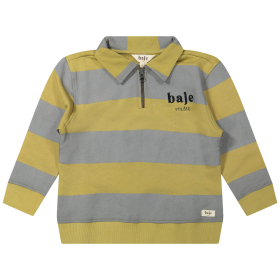 Baje Studio Sweater Grijs/Groen Rits Kraag Morlon Grey Steel