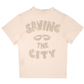 Baje Studio T-shirt Creme Saving The City