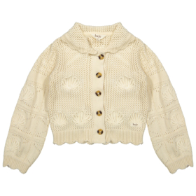 Baje Studio Vest Creme Schelpen Gehaakt Moon Creme Oat