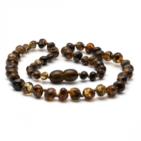 Barnsteen Ketting Donkerbruin