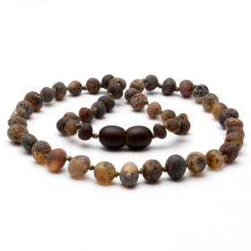 Barnsteen Ketting Donkerbruin Mat