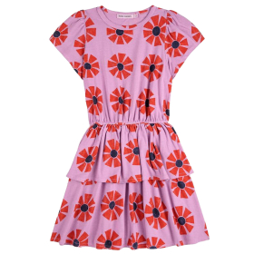 Bobo Choses Jurk Paars/Rood/Blauw Kaleidoscoop