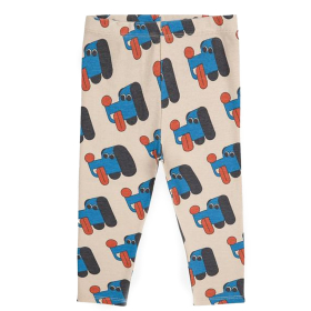 Bobo Choses Legging Beige/Blauw/Rood Hondjes