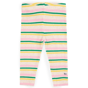 Bobo Choses Legging Beige/Groen/Roze Strepen