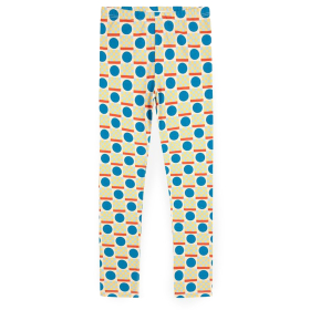 Bobo Choses Legging Creme/Blauw/Rood Vormen