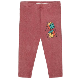 Bobo Choses Legging Rood/Bruin Dobbelstenen